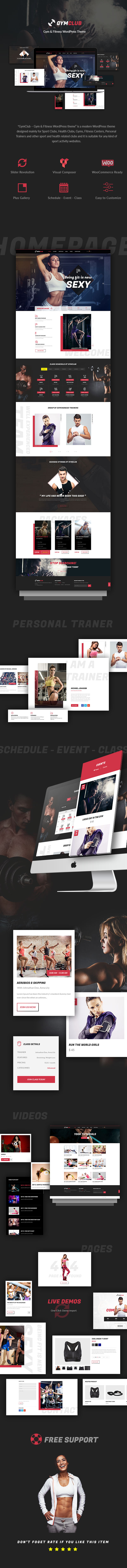 GymClub - Gym & Fitness WordPress Theme - 1